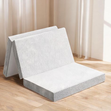 Matelas pliable blanc 190 x 140 x 15 cm (1/5)