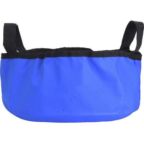 Seau pliable rond en PVC pour camping, randonnée et pique-nique, cuvette de lavage portable, bassine d'extérieur légère avec poignée, idéale pour voyages et activités en plein air. (1/5)