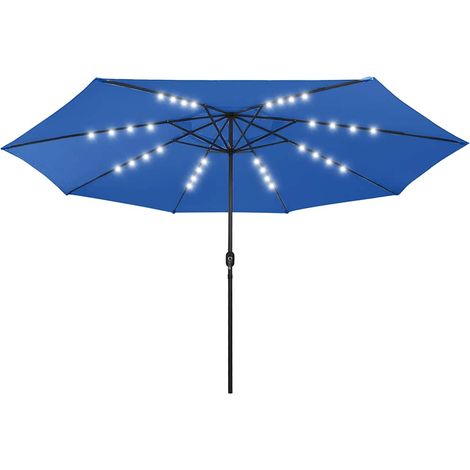 Maison Exclusive - Sonnenschirm mit LED-Beleuchtung 400 cm Azurbl