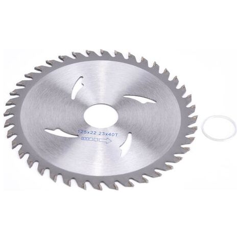 Lame de Scie Circulaire 40T, Disques de Coupe en Bois Lame Scie à Bois en Carbure Roue 125 x 22,23 mm (1/5)