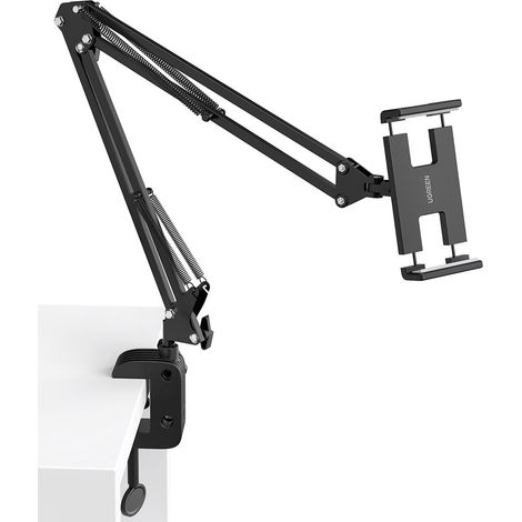 Klapparm schreibtisch tischstativhalter fur telefon tablet schwarz und grau (1/5)