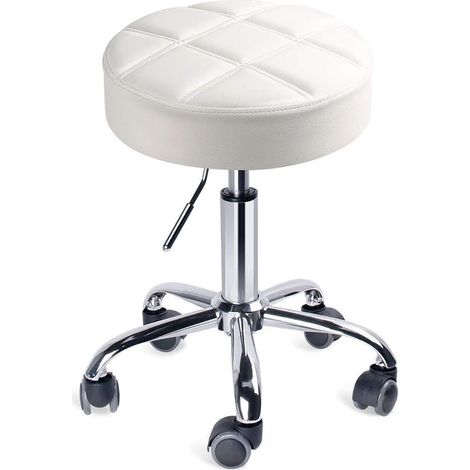 Tabouret à roulettes Réglable et Pivotant PU (1/5)