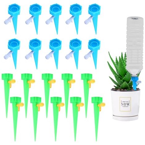 20 PCS Irrigation Goutte à Kit,arrosages automatiques,Piquets d'arrosage Automatiques,Arroseur Automatique Plantes,pour Plantes en pot dans le Jardin, Intérieur, Extérieur - (1/5)