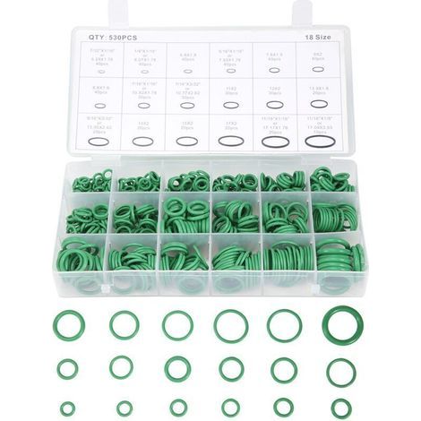 530 Stück R134A Kfz-Klimaanlagen-O-Ring-Reparaturdichtmittelgummi (1/5)
