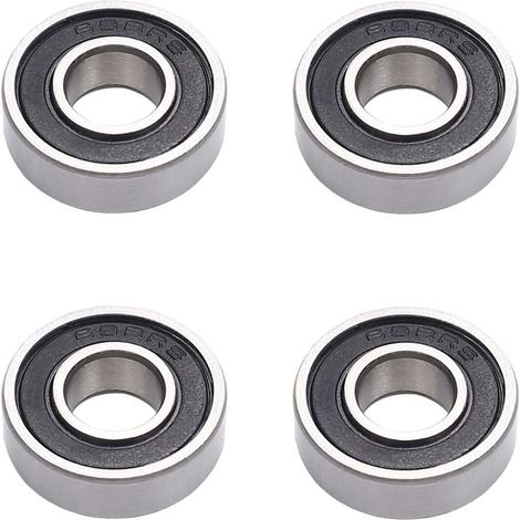 - Lot de 4 Roulements à Billes à Double, 8x19x6 mm, Roulements à Billes en Acier au Carbone avec Double Blindage, Roulement à Billes à Gorge Profonde 698-2RS, pour Machines de Jardin et Outils (1/5)