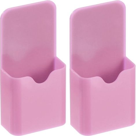 Magnetischer Stiftehalter für den Kühlschrank 2er-Pack 120 x 57 mm mit Radiergummi Markerhalter und Stifteorganizer für Kühlschrank und rosa (1/5)