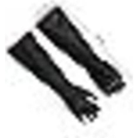 Chemical-Resistant Latex Gloves for Industrial Safety, Long Black Protective Gloves, 1 Pair (1/5)