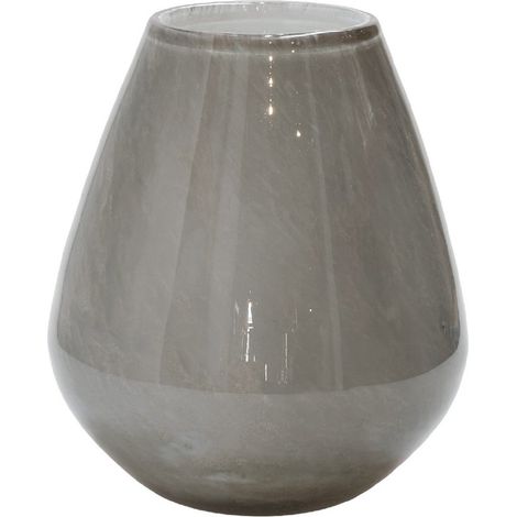 Vase Décoratif en Verre Épais Gris - Vase Fait Main avec Bulles d'Air et Structures Organiques - PANGIVO (1/4)