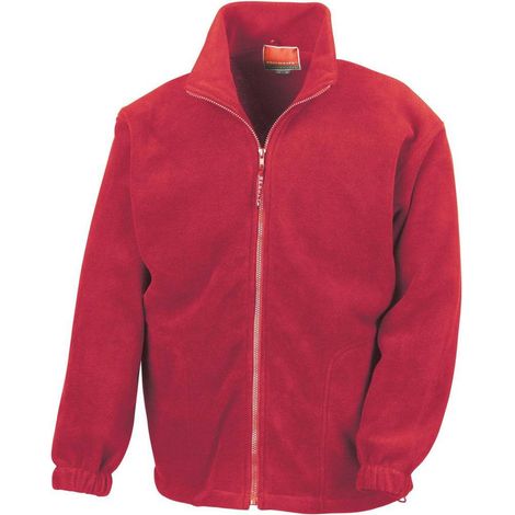 Veste de travail polaire zippée Result Rouge XXL.