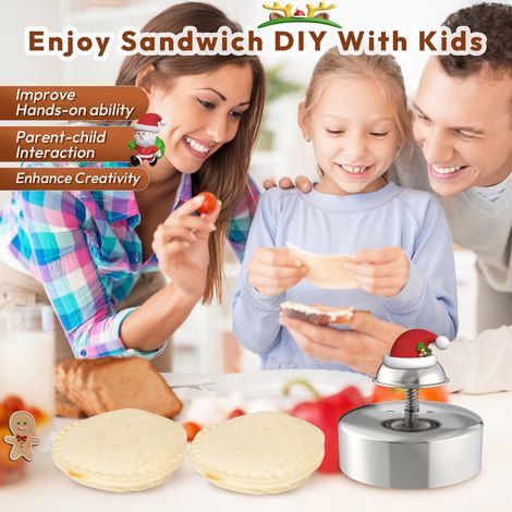 Coupe-sandwichs, coupe-scellage de sandwichs, appareil à sandwichs pour Thanksgiving/Noël (1/4)