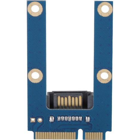 Carte adaptateur mSATA vers SATA Mini SATA vers SATA 7 broches extension MPCIe SATA horizontale (1/5)