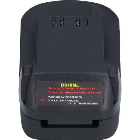 Adaptateur Convertisseur Batterie Bosch 18V vers Milwaukee Lithium, pour Outil Électroportatif BS18ML, Compatible Perceuse Visseuse (1/4)