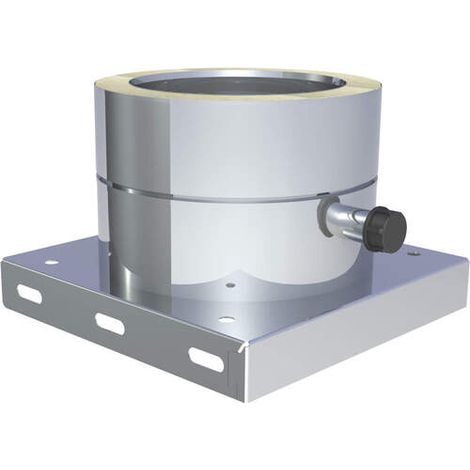 Plaque de base inox avec collecteur de condensat latréral 150mm