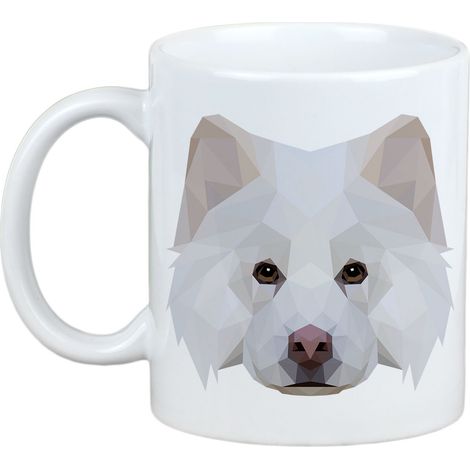 Perro lapón finlandés - taza con una foto y la inscripción perro geométrico Art-Dog (1/5)