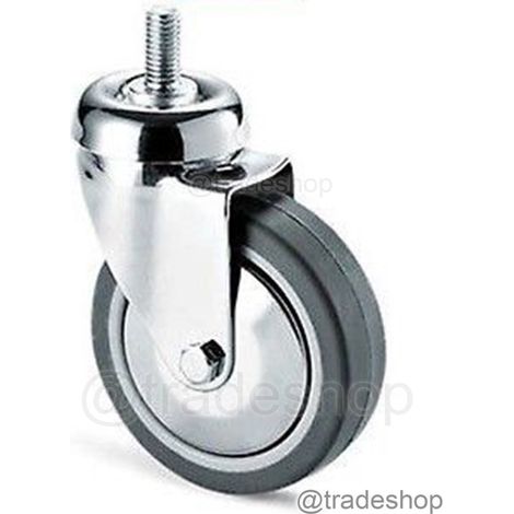 Roue Grise Avec Axe Tbf Cebora Diamètre 60 80 100 125 Pour Chariots Lourds -100 Mm -