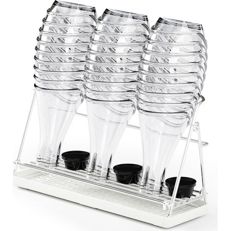 Porte Bouteille pour Sodastream en Acier Inoxydable 304, Bouteilles Pliable I'égouttage, Egouttoir à Résistant au Lave-vaisselle, avec Plateau Amovible -'Parent'-'- (1/5)