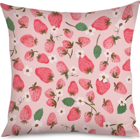 Housse de Coussin Fraise Cute Déco (1/5)