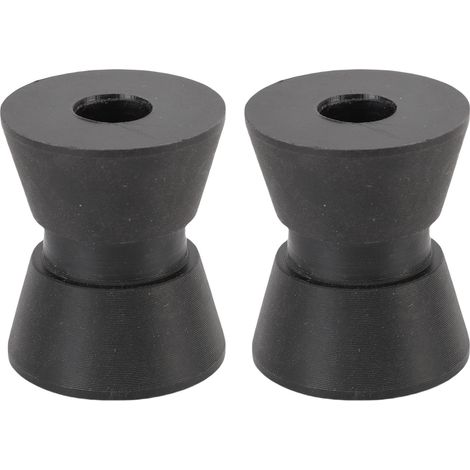 Ortviai Rouleaux de remorque à bateau en nylon noir anti-rayures – 2 pièces, 39 x 49 mm, pour embarcations et yachts (1/5)
