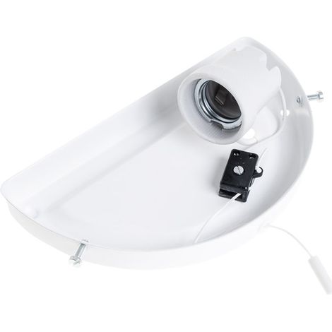 Base per lampada da parete herner 1xe27 l.18,6xw.7xh.10,5cm white