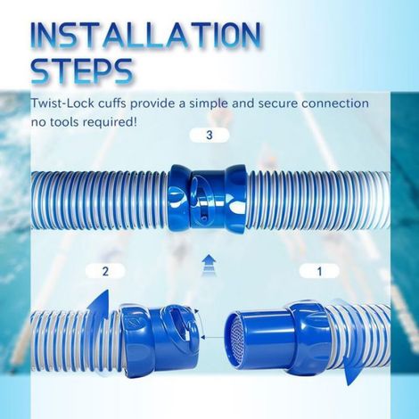 Produit populaire : Convient aux tuyaux des robots de piscine Zodiac MX6 et MX8, tuyaux de nettoyage de piscine à verrouillage. (1/4)