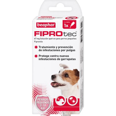 Pipeta antiparasitaria Beaphar Fiprotec Spot On Perros Pequeños (2-10 kg) - 1 pipeta