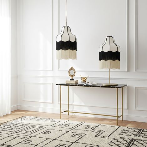 Lámpara de Techo Beige con Flecos Dobles ,d40  Serie LIV II (1/5)