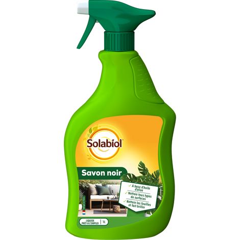 SOLABIOL Savon Noir - Prêt-à-l'emploi - 100% Origine Végétale - 1L - A Base D’Huile D’Olive - Nettoie Tous Types De Surface - Nettoie Les Feuilles & Fait Briller - SOSAVPAL1N (1/2)