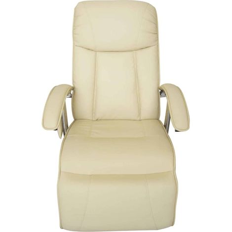 Maison Exclusive - Fauteuil de massage blanc crème similicuir