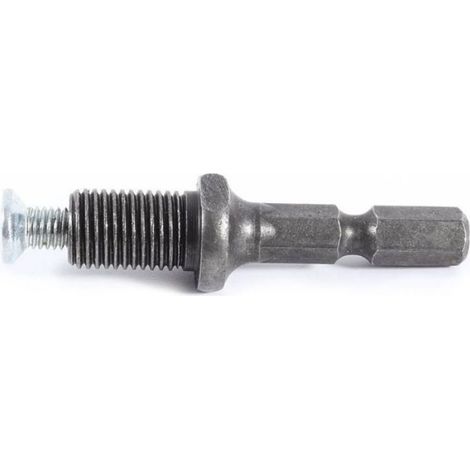 1 Adaptateur de tige hexagonale, 3/8-24UNF, Acier, Pour mandrin 6mm 10mm 13mm, Perceuse électrique (1/4)