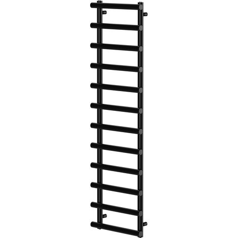 Colore Finley Matt Black 1750mm x 500mm Designer Heated Towel Rail (1/5)