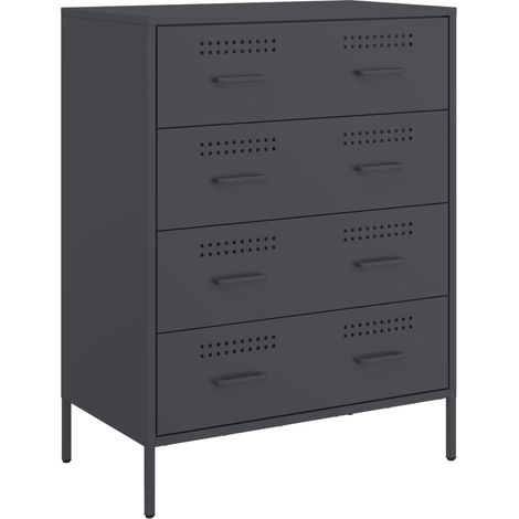 Maison Exclusive - Credenza Antracite 68x39x89 cm in Acciaio
