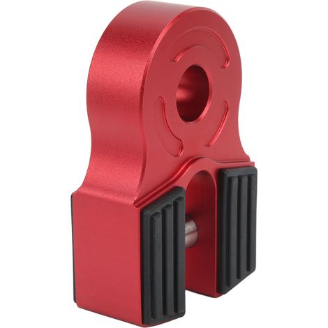 Support de manille de treuil 30 000 lb, goupille de chargement en fer avec protection en caoutchouc, universel pour VTT et camionnette, manille souple, anneau en D rouge (1/5)