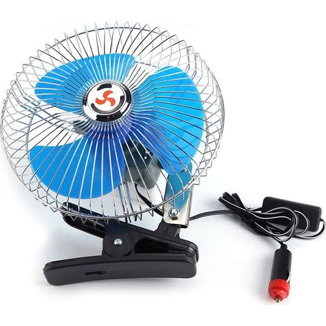 Akozon Mini Ventilateur à Clipper 12V 25W, Portable Auto Vehicle (1/5)