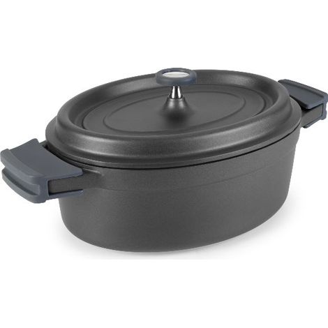 LACOR Cocotte ovale 26 cm Noire - Fundicion (1/3)