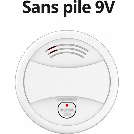 Détecteur de fumée connecté WiFi 9V sans pile alarme incendie sans fil 95 dB réf 3052 11,5 × 5,6 × 11,8 cm 137 g – Livraison gratuite