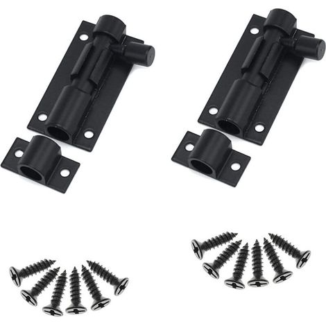 Verrou Coulissant - Alliage D Aluminium - Pour Portes Intérieures Jardin Maison - 5 Cm - Lot De 2 (1/5)