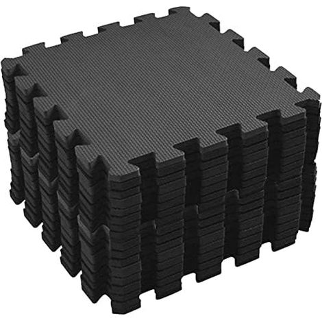 Tapis de Protection de Sol – 18 Dalles en Mousse sans BPA + Bordures Matelas Puzzle Imperméable,Antidérapant pour matériel Fitness, Gym, Musculation – Salle de Sport, Garage (1/5)