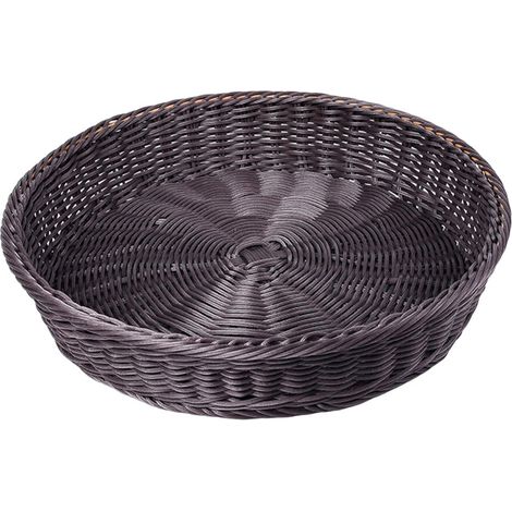 Panier de rangement rond en osier, 25 x 6,5 cm