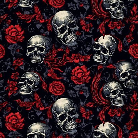 Tela decorativa para exteriores Oxford - Motivo de calavera I DX4407 (1/5)