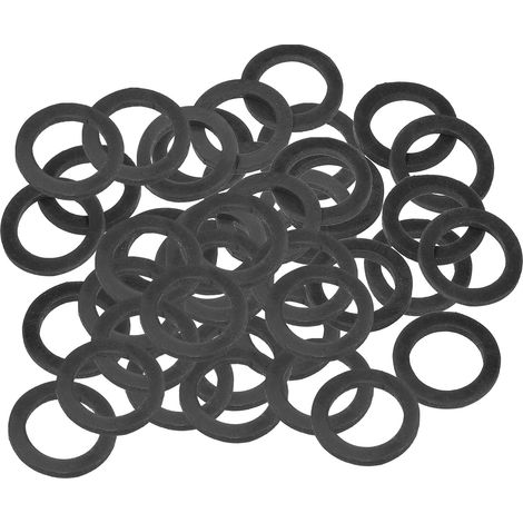 Joint Plat En Caoutchouc M20, Lot De 80, Diamètre Intérieur 20mm, Diamètre Extérieur 30mm, Épaisseur 2.5mm, Joint D'étanchéité Pour Robinet, Tuyau D'eau, Boulon De Fixation, Noir (1/5)