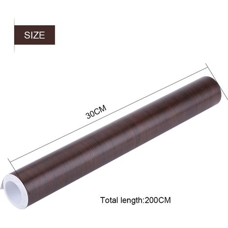 Film adhésif bois grain rétro pour intérieur auto, panneau déco texturé, vinyle W1398 (1/5)