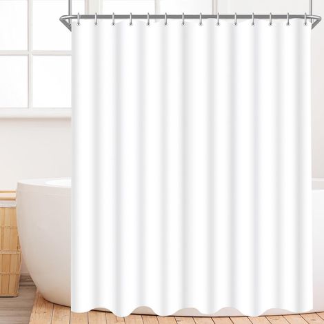 Duschvorhang 120x200cm Reinweiß, Wasserabweisend, Waschbar, Antischimmel (1/5)