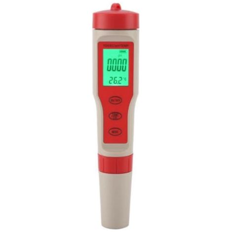 Pair - Testeur de Qualité d'Eau 4 en 1 pH TDS EC Température avec Éclairage Arrière Sans Piles - (1/2)