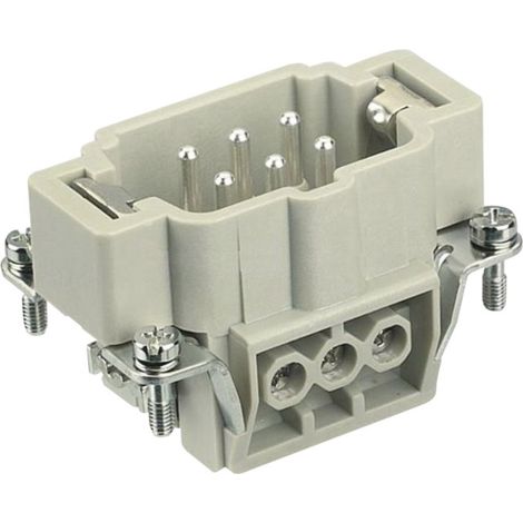 HARTING 09330062601 Stifteinsatz Han® E 6 + PE Schrauben 1 St.