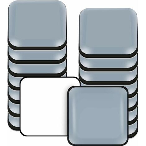 16 deslizadores adhesivos de teflón para muebles, deslizadores cuadrados de 40 mm para sillas, sofás, mesas y sillones. (1/5)