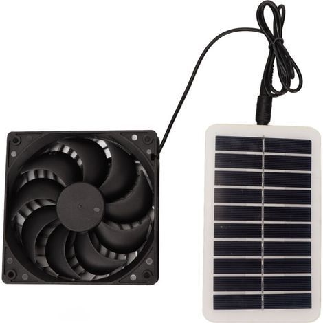 Kit de Ventilateur de Panneau Solaire étanche 15 W, Ventilateur D'extraction de Ventilateur Solaire pour Serre, Grenier, Poulailler (1/5)