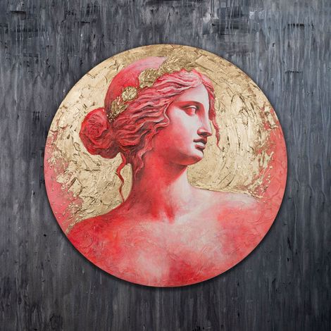 Gemälde Goldener Glanz auf Keilrahmen 70 cm (1/5)