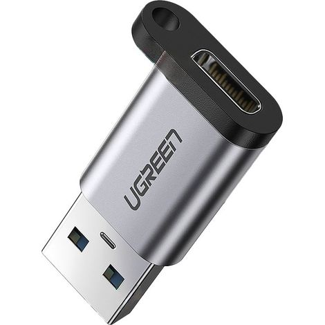 Adapterstecker von USB-C auf USB 5 Gbit/s, grau (1/4)