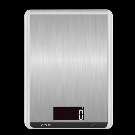 10 kg flache elektronische Küchenwaage aus Edelstahl