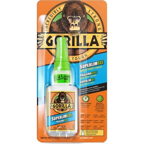 Pegamento Gorilla Sports super glue gel secado rápido sin goteo (1/3)